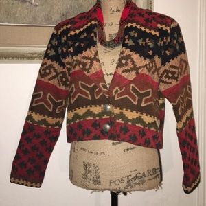 S.A. Rose Aztec print blazer Sz Small